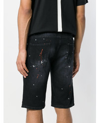 dunkelblaue Jeansshorts von Les Hommes Urban