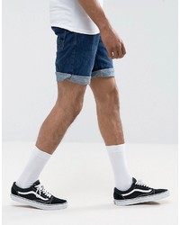 dunkelblaue Jeansshorts von Pull&Bear