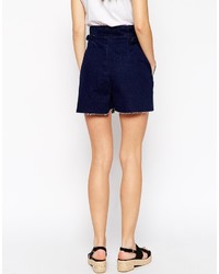 dunkelblaue Jeansshorts von Asos