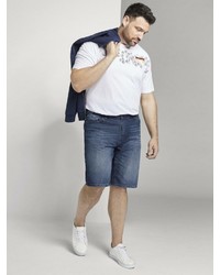 dunkelblaue Jeansshorts von TOM TAILOR Men Plus