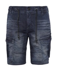 dunkelblaue Jeansshorts von Urban Surface