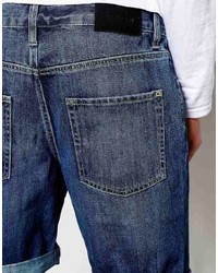 dunkelblaue Jeansshorts von WÅVEN