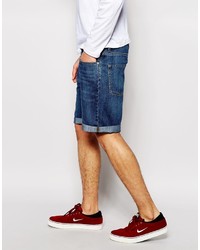 dunkelblaue Jeansshorts von WÅVEN