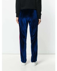 dunkelblaue Jogginghose aus Samt von Forte Dei Marmi Couture