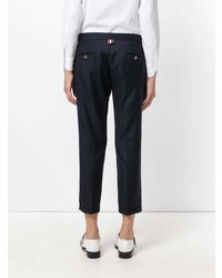 dunkelblaue Karottenhose von Thom Browne