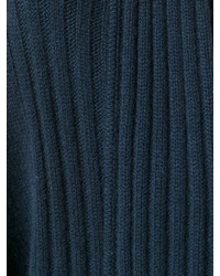 dunkelblaue Kaschmir Strickjacke mit einem Schalkragen von N.Peal