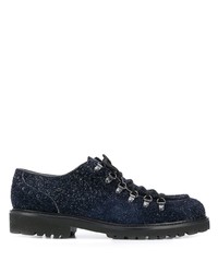 dunkelblaue klobige Leder Derby Schuhe von Doucal's
