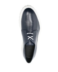 dunkelblaue klobige Leder Derby Schuhe von IRO