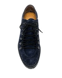 dunkelblaue klobige Leder Derby Schuhe von Doucal's