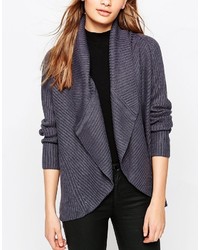 dunkelblaue klobige Strickjacke von Vero Moda