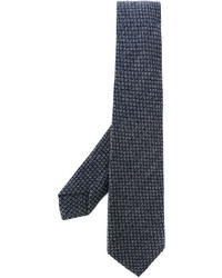 dunkelblaue Krawatte mit geometrischem Muster von Barba