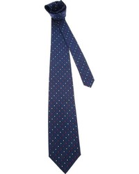 dunkelblaue Krawatte mit geometrischem Muster von Salvatore Ferragamo