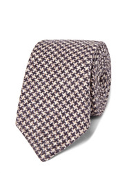 dunkelblaue Krawatte mit Hahnentritt-Muster