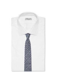 dunkelblaue Krawatte mit Hahnentritt-Muster von Rubinacci