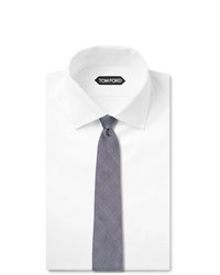 dunkelblaue Krawatte mit Hahnentritt-Muster von Tom Ford