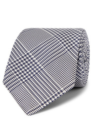 dunkelblaue Krawatte mit Hahnentritt-Muster von Kingsman