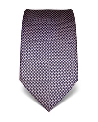 dunkelblaue Krawatte mit Hahnentritt-Muster von Vincenzo Boretti