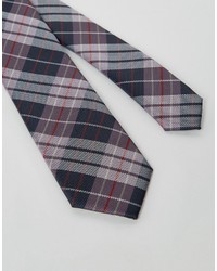 dunkelblaue Krawatte mit Karomuster von Selected