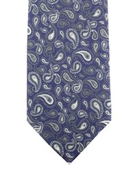 dunkelblaue Krawatte mit Paisley-Muster von JP1880