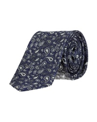 dunkelblaue Krawatte mit Paisley-Muster von JP1880