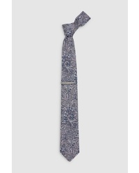 dunkelblaue Krawatte mit Paisley-Muster von next