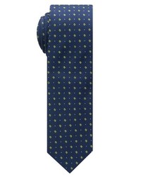 dunkelblaue Krawatte mit Schottenmuster von Eterna