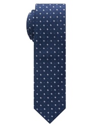 dunkelblaue Krawatte mit Schottenmuster von Eterna
