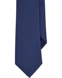 dunkelblaue Krawatte mit Vichy-Muster