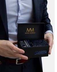 dunkelblaue Krawatte von Massi Morino