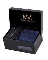 dunkelblaue Krawatte von Massi Morino