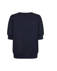 dunkelblaue Kurzarmbluse von Soyaconcept