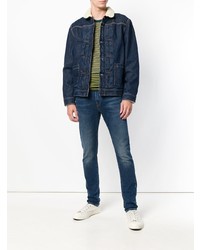 dunkelblaue Lammfelljacke von Levi's Made & Crafted