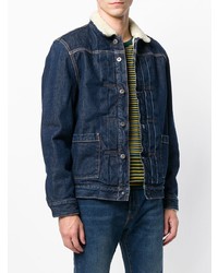 dunkelblaue Lammfelljacke von Levi's Made & Crafted