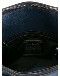 dunkelblaue Leder Aktentasche von Michael Kors Collection