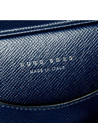 dunkelblaue Leder Aktentasche von Hugo Boss