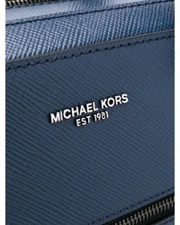 dunkelblaue Leder Aktentasche von Michael Kors