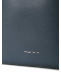 dunkelblaue Leder Beuteltasche von Mansur Gavriel