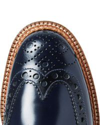 dunkelblaue Leder Brogues von Grenson