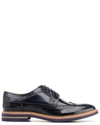 dunkelblaue Leder Brogues von Base London