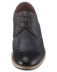 dunkelblaue Leder Brogues von Base London