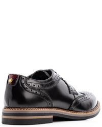 dunkelblaue Leder Brogues von Base London