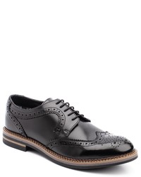 dunkelblaue Leder Brogues von Base London