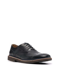 dunkelblaue Leder Brogues von Corneliani