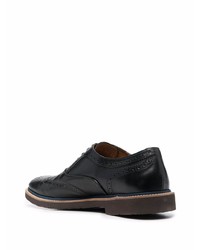 dunkelblaue Leder Brogues von Corneliani