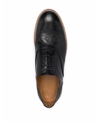 dunkelblaue Leder Brogues von Corneliani