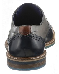 dunkelblaue Leder Brogues von Bugatti