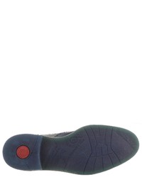 dunkelblaue Leder Brogues von Bugatti