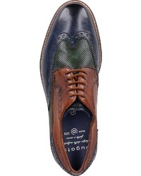 dunkelblaue Leder Brogues von Bugatti