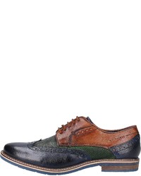 dunkelblaue Leder Brogues von Bugatti