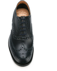 dunkelblaue Leder Brogues von Church's